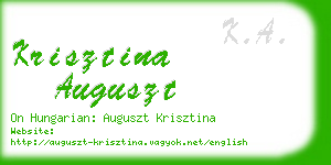 krisztina auguszt business card